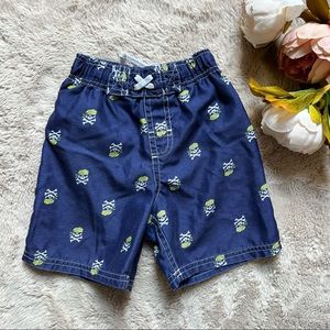 CIRCO Toddler Boy 3T Swim Trunks Pirate Skull